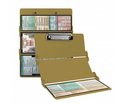 WhiteCoat Clipboard® Trifold - Tactical Brown Occupational Therapy Edition